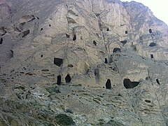 Kafer Keli rock-cut dwellings, Larijan, Mount Damavand