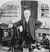 Thomas Edison in his laboratory, 1901