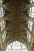The quire's vaulted ceiling