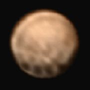 명왕성 컬러사진, 1800만 km에서 촬영, 2015년 6월 27일 촬영