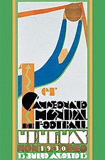 Poster oficial da copa do mundo de futebol de 1930.