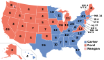 Electoral map, 1976 election