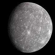 Planet Mercury image by MESSENGER, 2008