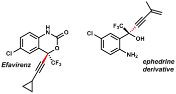 Merck's Effavirenz and ephedrine derivative synthesized via zinc acetylide
