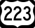 Business US Highway 223 marker