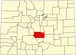 Fremont County na mapě Colorada