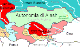 Autonomia di Alash - Localizzazione