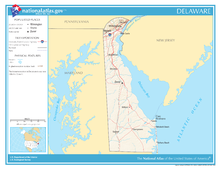 Mapa sa Delaware