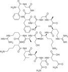 Chemical structure of nociceptin.