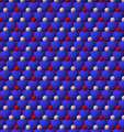 View of trioctahedral sheet structure of mica emphasizing magnesium or iron sites