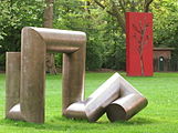 Sculptures by Friedrich Gräsel and Gloria Friedmann at the Moltkeplatz