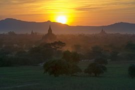 Bagan Plains at sunset