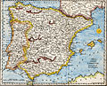 Image 54An 18th-century map of the Iberian Peninsula (from History of Spain)