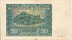rewers banknotu 50 złotych emisji 1941