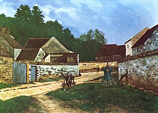 Alfred Sisley, Village Street in Marlotte, 1866