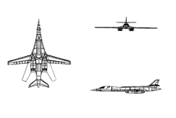 A B-1B háromnézeti rajza