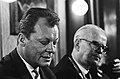 Willy Brandt, burgemeester van Berlijn, en Jan Tuin, burgemeester van Groningen (1962)