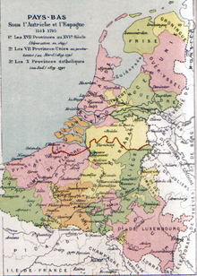 Description de l'image Map of the Habsburg Netherlands by Alexis-Marie Gochet.png.