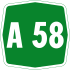 Autostrada A58 shield}}