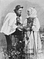 Saxon couple (late 19th century illustration)