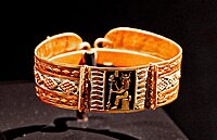 Golden Bracelet found in the tomb of a member of the Royal Family in Jebel Barkal
