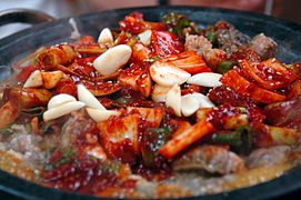 Korean stir-fried inshore hagfish