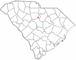 Location of Ridgeway, South Carolina