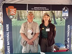 National Park Service with an information booth for the Congaree National Park at the Riverbanks Zoo Earth Day celebration.