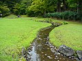A winding stream at Mōtsū-ji garden in Hiraisumi