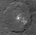 Close-up view of high-albedo regions on Ceres