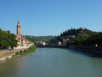 The Adige flowing through Verona