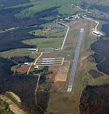Image of municipal airport from above