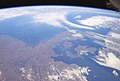 The north of Germany, on left side of the image. View from ISS
