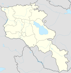 Mapa konturowa Armenii, blisko centrum na lewo znajduje się punkt z opisem „Masis”