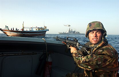 Marine italienne dans la guerre contre le terrorisme.