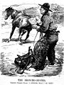 editorial cartoon; Woodrow Wilson as a cowboy; relating to US invasion of Mexico