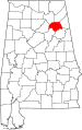 State map highlighting Etowah County