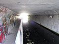 Tunnel under the Wakefield road - although this is officially part of the Huddersfield Broad Canal, it is now only passable by Narrowboats