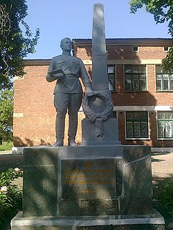 Soviet war monument in Zalizne