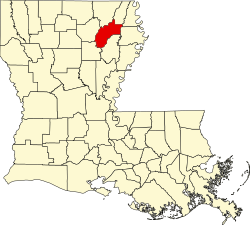 Karte von Richland Parish innerhalb von Louisiana