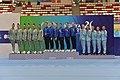 Kadın jimnastik takım madalya töreni