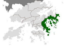 Location of Sai Kung District within Hong Kong