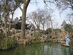 The Lingering Garden in Suzhou (1593), like many Ming dynasty gardens, is filled with dramatic scholar rocks