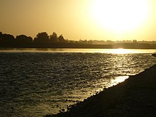 Sunset over Helmand River.JPG