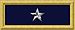 An insignia with a navy blue background and a silver star in the middle