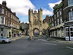 The southern entrance to York, Micklegate Bar, is a 12th–14th century structure.