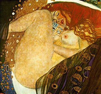 Dánae de Gustav Klimt, 1907.