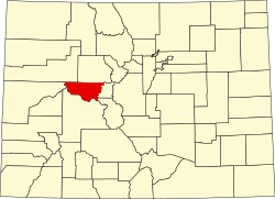 map of Colorado highlighting Pitkin County