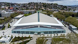 Luftbild der Climate Pledge Arena (2022)