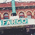 A colorful sign from an earlier era still brightens downtown Fargo